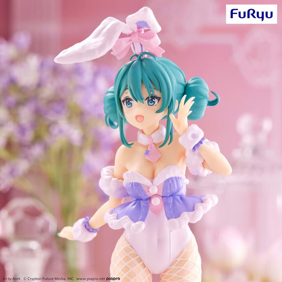 Hatsune Miku Bicute Bunnies PVC Statue White Rabbit Purple Color Ver.