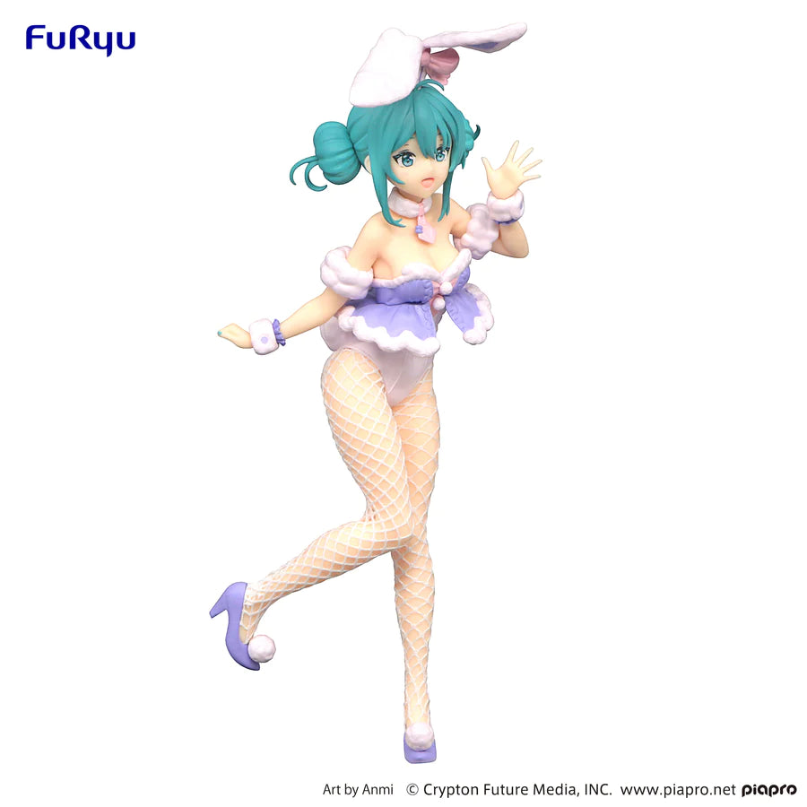 Hatsune Miku Bicute Bunnies PVC Statue White Rabbit Purple Color Ver.