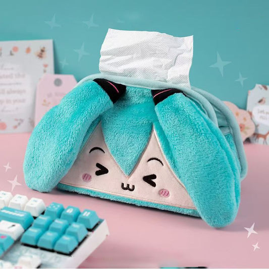 Hatsune Miku Squinty Eyes Series Upgraded Plush Tissue Box Holder