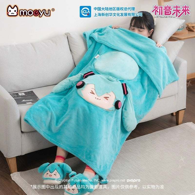 Hatsune Miku Squinting Eyes Series Multifunctional Pillow Blanket