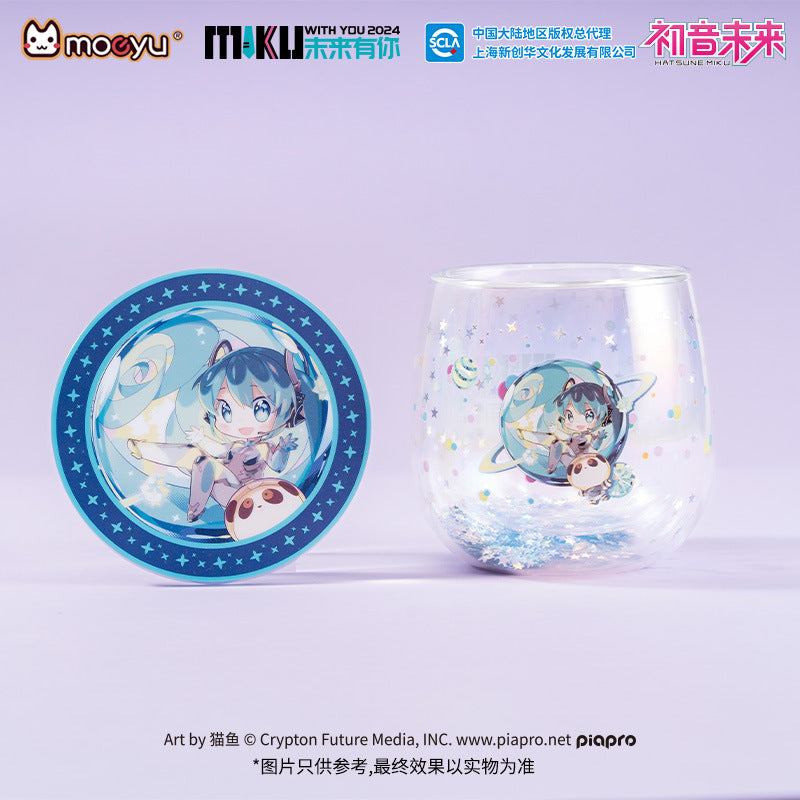 Hatsune Miku 2024 Concert Glass Cup Coaster Gift Box Limited Ver.