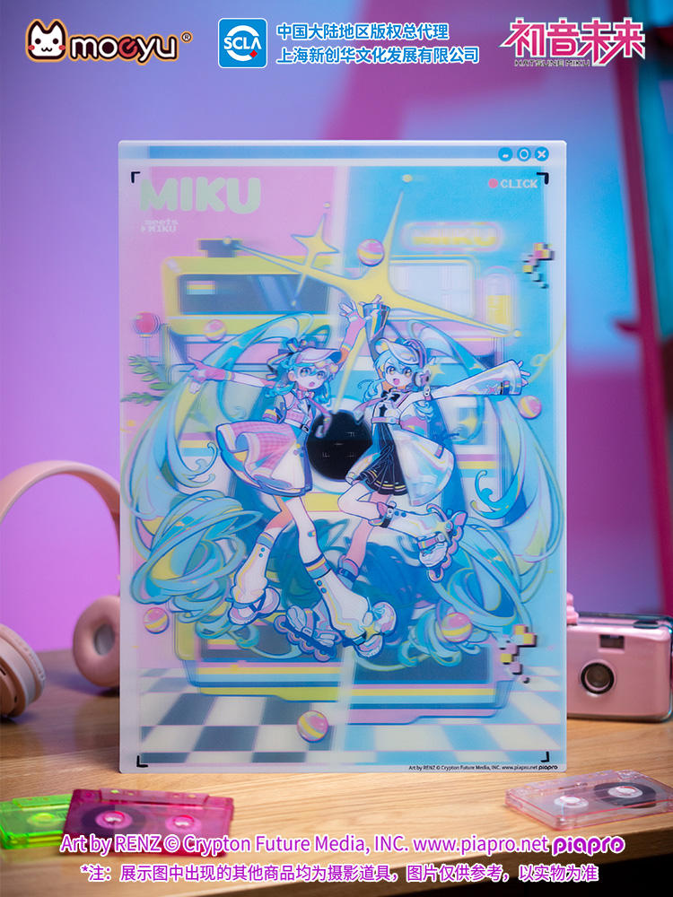 Hatsune Miku Encounter The Vintage And The Future In The Mirror 3D Poster