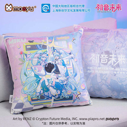 Hatsune Miku Encounter The Vintage And The Future In The Mirror Square Pillow