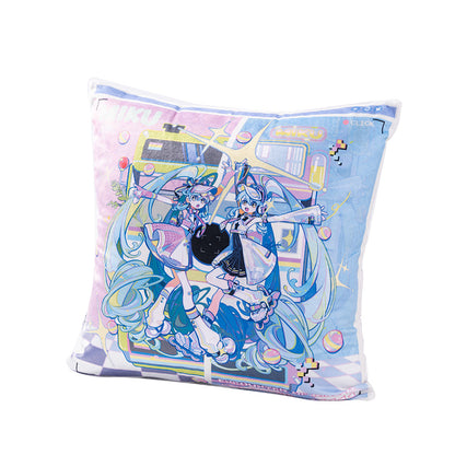 Hatsune Miku Encounter The Vintage And The Future In The Mirror Square Pillow