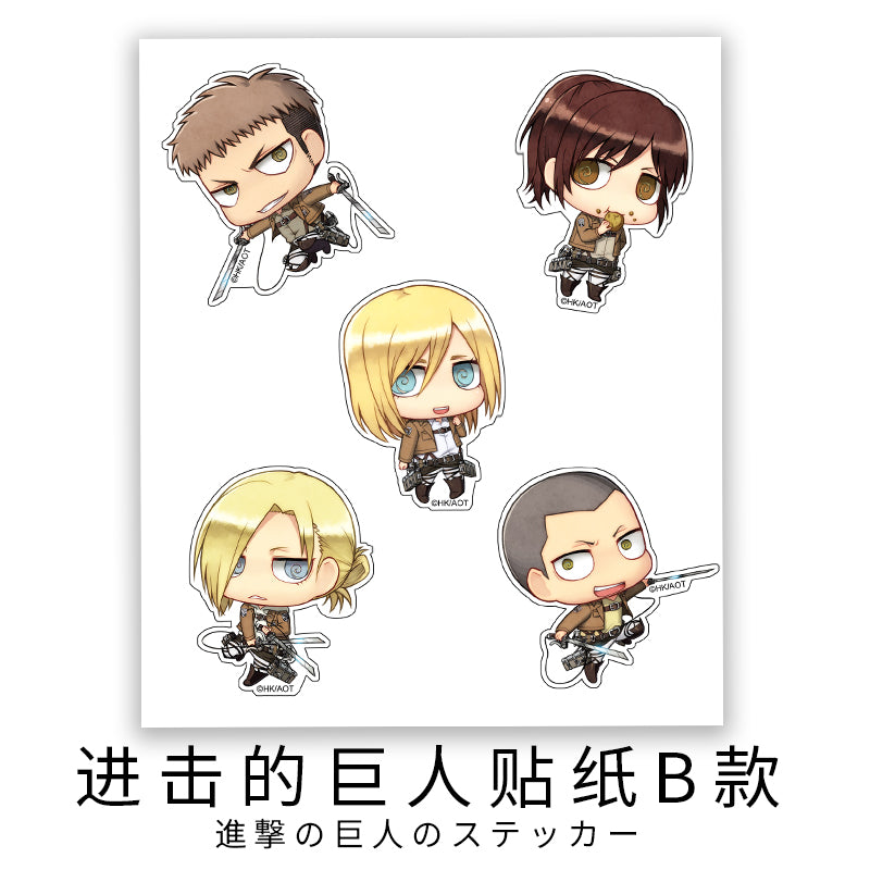 Attack on Titan Multiple Character Stickers