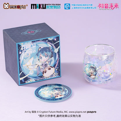 Hatsune Miku 2024 Concert Glass Cup Coaster Gift Box Limited Ver.