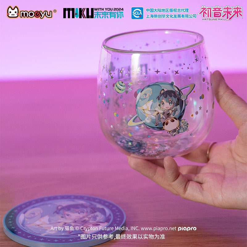 Hatsune Miku 2024 Concert Glass Cup Coaster Gift Box Limited Ver.