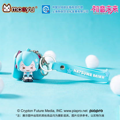 Hatsune Miku Squinting Eyes Series 3D Soft Rubber Pendant Decoration