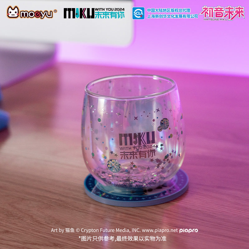 Hatsune Miku 2024 Concert Glass Cup Coaster Gift Box Limited Ver.