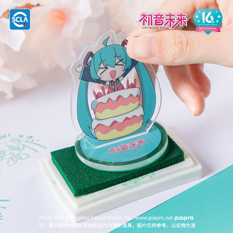 Hatsune Miku The 16th Anniversary Expression Pack Series Grain Stamp Acrylic Random Single Draw