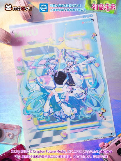 Hatsune Miku Encounter The Vintage And The Future In The Mirror 3D Poster