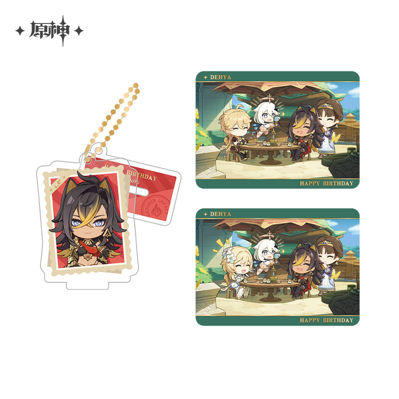 Genshin Impact Capturing the Good Times Series Stand Keychain& Collection Card