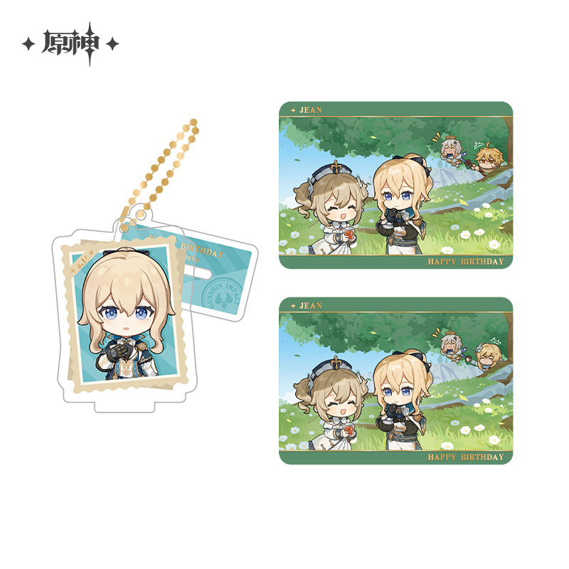 Genshin Impact Capturing the Good Times Series Stand Keychain& Collection Card