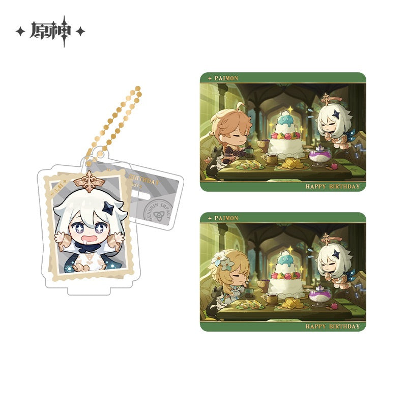 Genshin Impact Capturing the Good Times Series Stand Keychain& Collection Card