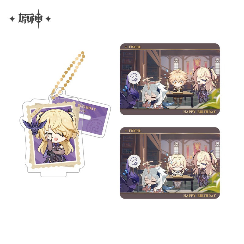 Genshin Impact Capturing the Good Times Series Stand Keychain& Collection Card