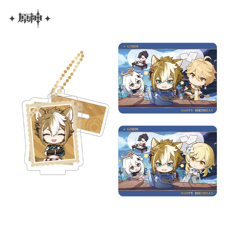 Genshin Impact Capturing the Good Times Series Stand Keychain& Collection Card