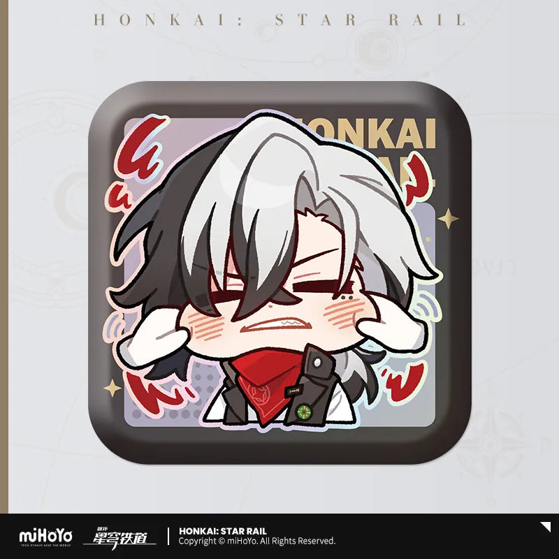 Honkai: Star Rail Pom-Pom Exhibition Series Square Tinplate Badge