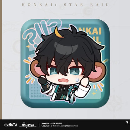 Honkai: Star Rail Pom-Pom Exhibition Series Square Tinplate Badge