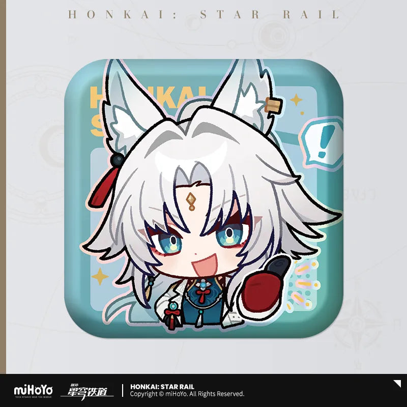 Honkai: Star Rail Pom-Pom Exhibition Series Square Tinplate Badge