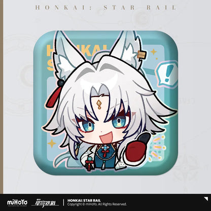 Honkai: Star Rail Pom-Pom Exhibition Series Square Tinplate Badge