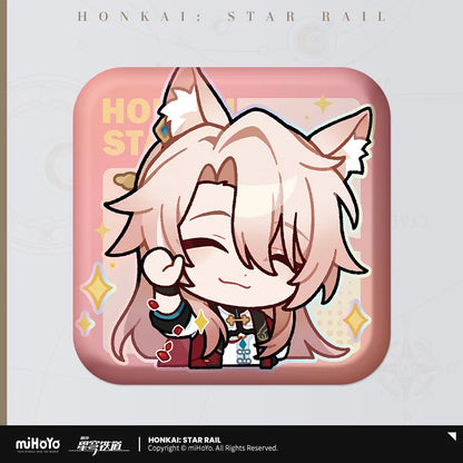 Honkai: Star Rail Pom-Pom Exhibition Series Square Tinplate Badge