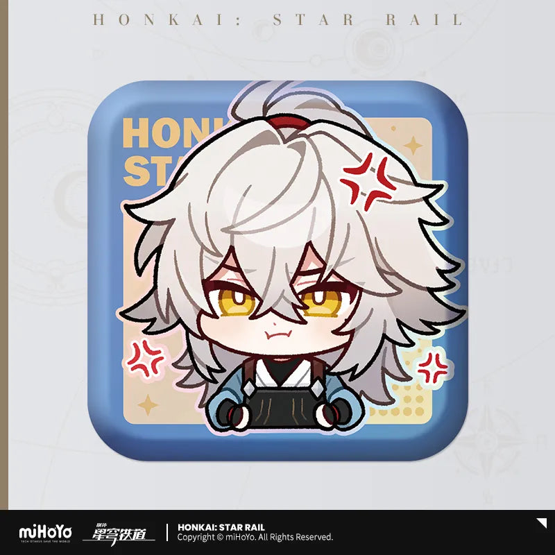 Honkai: Star Rail Pom-Pom Exhibition Series Square Tinplate Badge