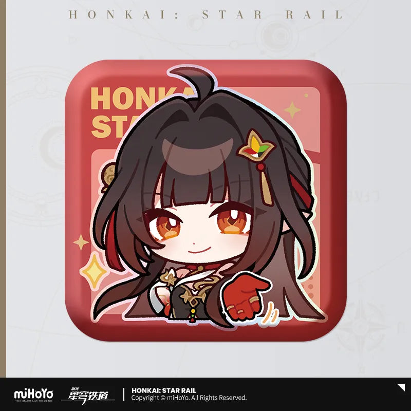 Honkai: Star Rail Pom-Pom Exhibition Series Square Tinplate Badge