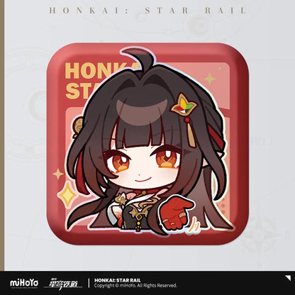 Honkai: Star Rail Pom-Pom Exhibition Series Square Tinplate Badge