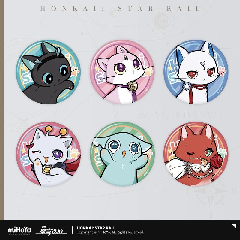 Honkai: Star Rail Little Cat Series Chibi Tinplate Badge Set Vol.2 (Not For Sale)