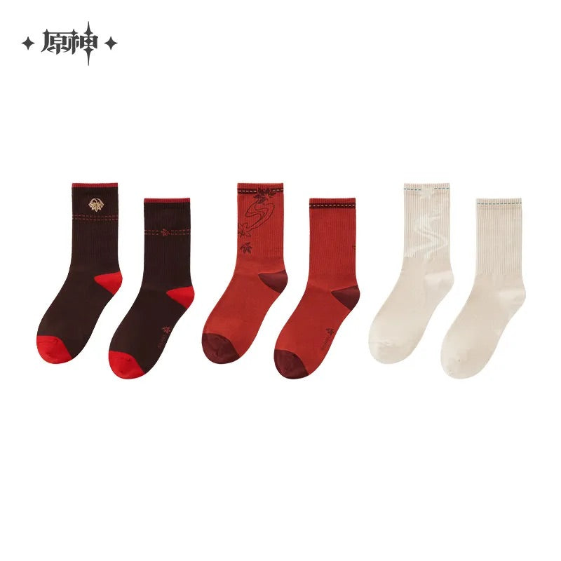 Genshin Impact Kaedehara Kazuha Theme Impression Series Mid-length Socks Set