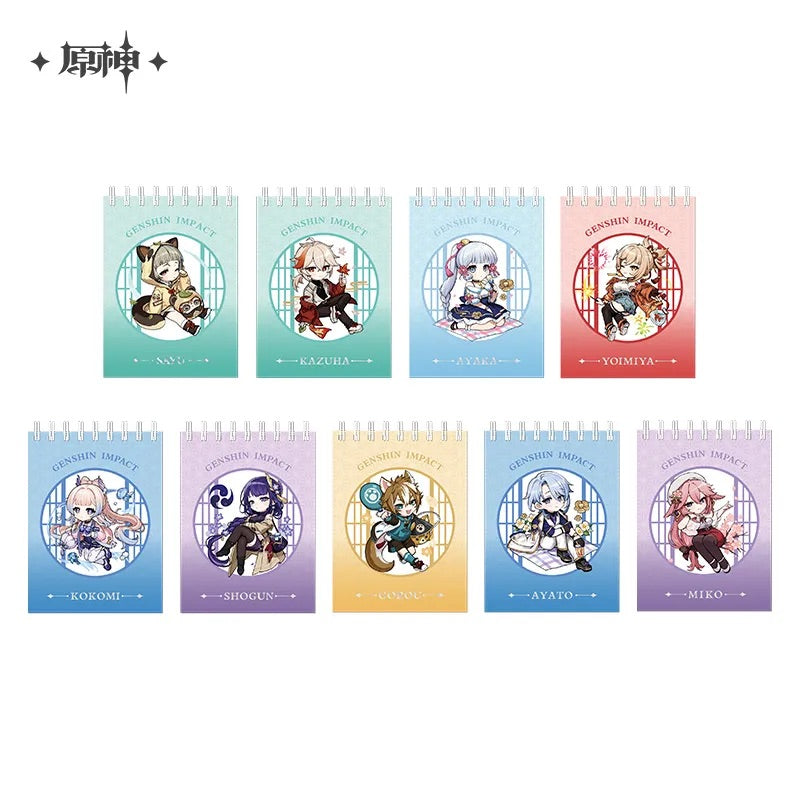 Genshin Impact Court of Outing Chibi Character Series Spiral Notebook