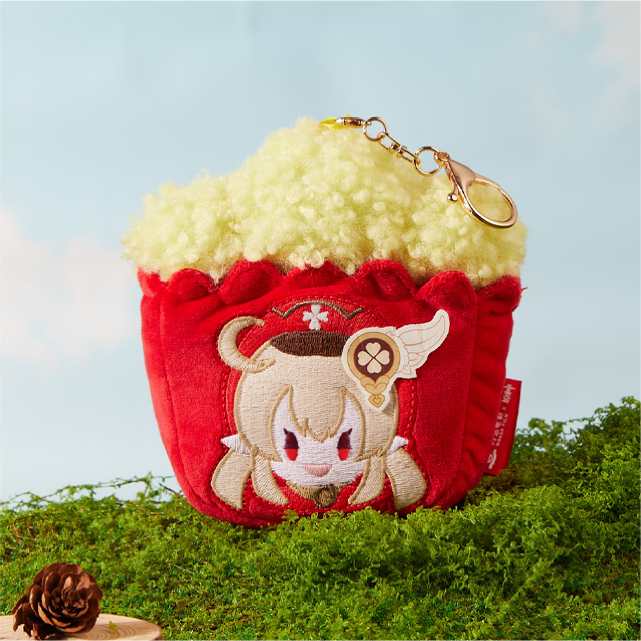 Genshin Impact x Wanda Film "Magic Screen Journey: A Date with Light and Shadow" Popcorn Plush Keychain