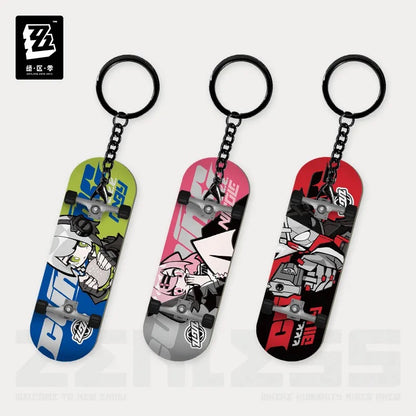 New Eridu Series Cunning Hares AKA Gentle House Chibi Fingertip Skateboard Pendant Keychain