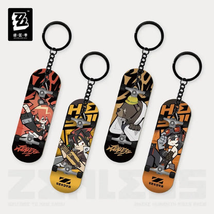 New Eridu Series Belobog Heavy Industries Chibi Fingertip Skateboard Pendant Keychain