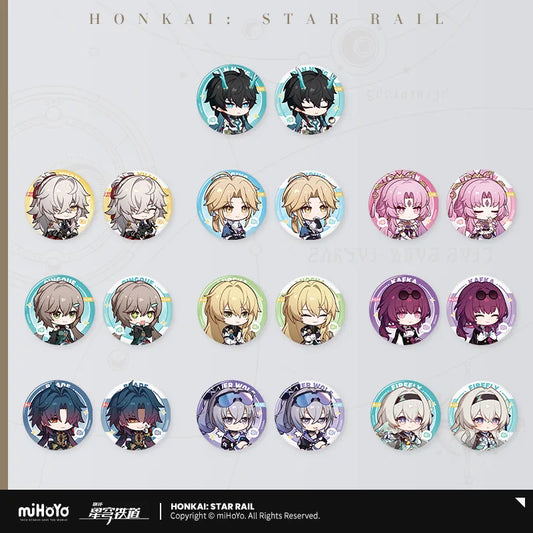 Honkai: Star Rail Owlbert's Reception Room Series Tinplate Badge Set