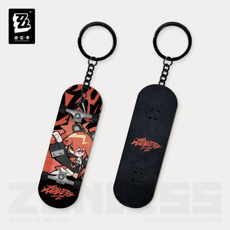 New Eridu Series Belobog Heavy Industries Chibi Fingertip Skateboard Pendant Keychain