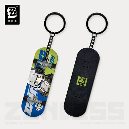 Zenless Zone Zero New Eridu Series Cunning Hares AKA Gentle House Chibi Fingertip Skateboard Pendant Keychain