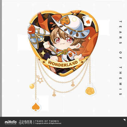 Tears of Themis Wonderland Series Chibi Heart-Shaped Chain Badge