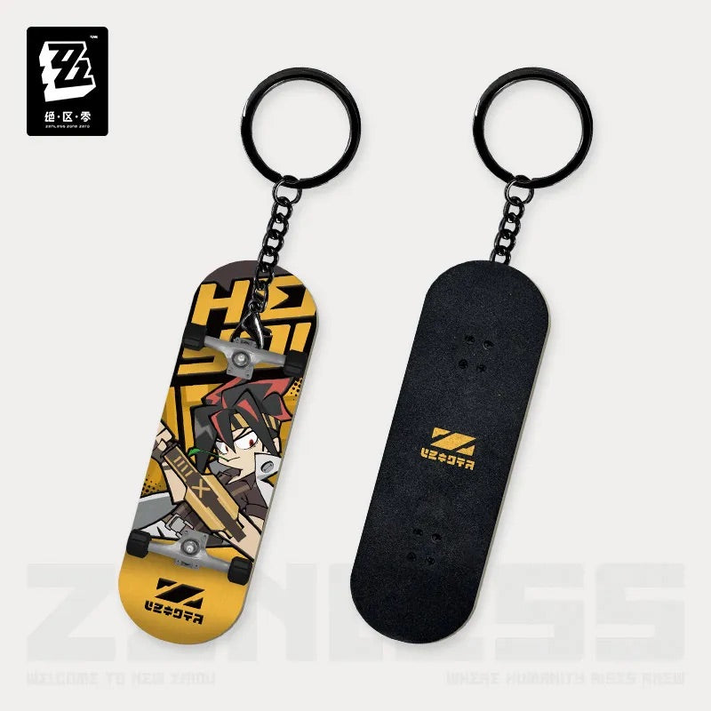 New Eridu Series Belobog Heavy Industries Chibi Fingertip Skateboard Pendant Keychain