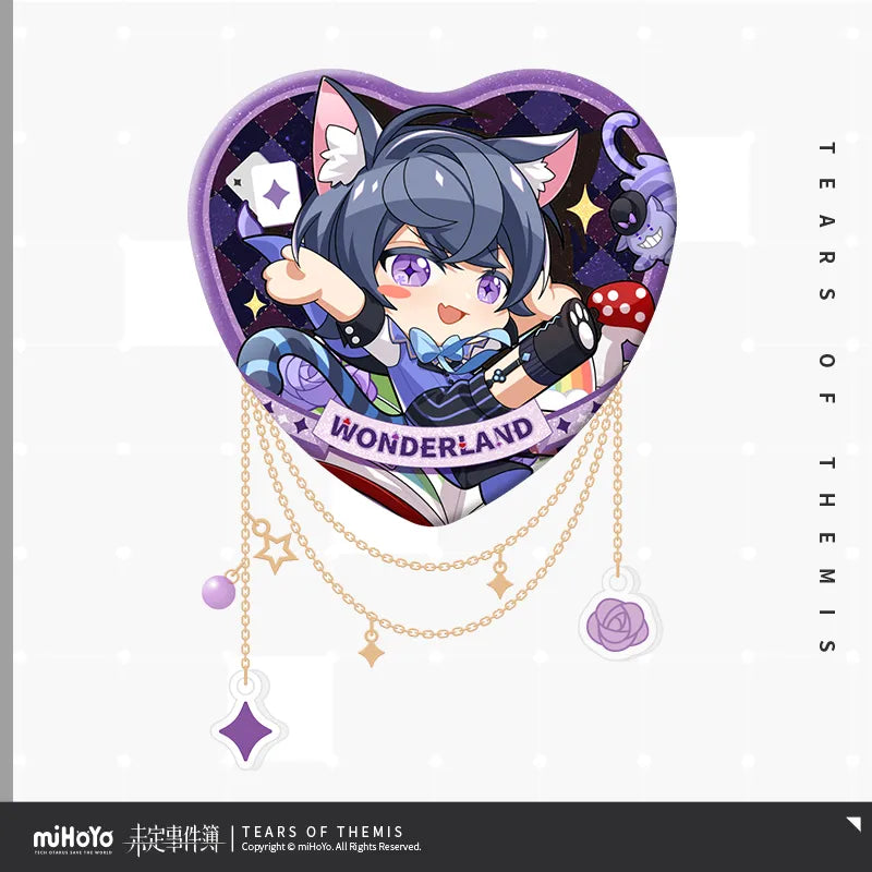 Tears of Themis Wonderland Series Chibi Heart-Shaped Chain Badge