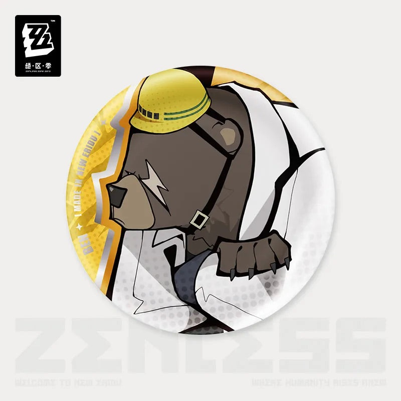 Zenless Zone Zero New Eridu Series Belobog Heavy IndustriesChibi Tinplate Badge