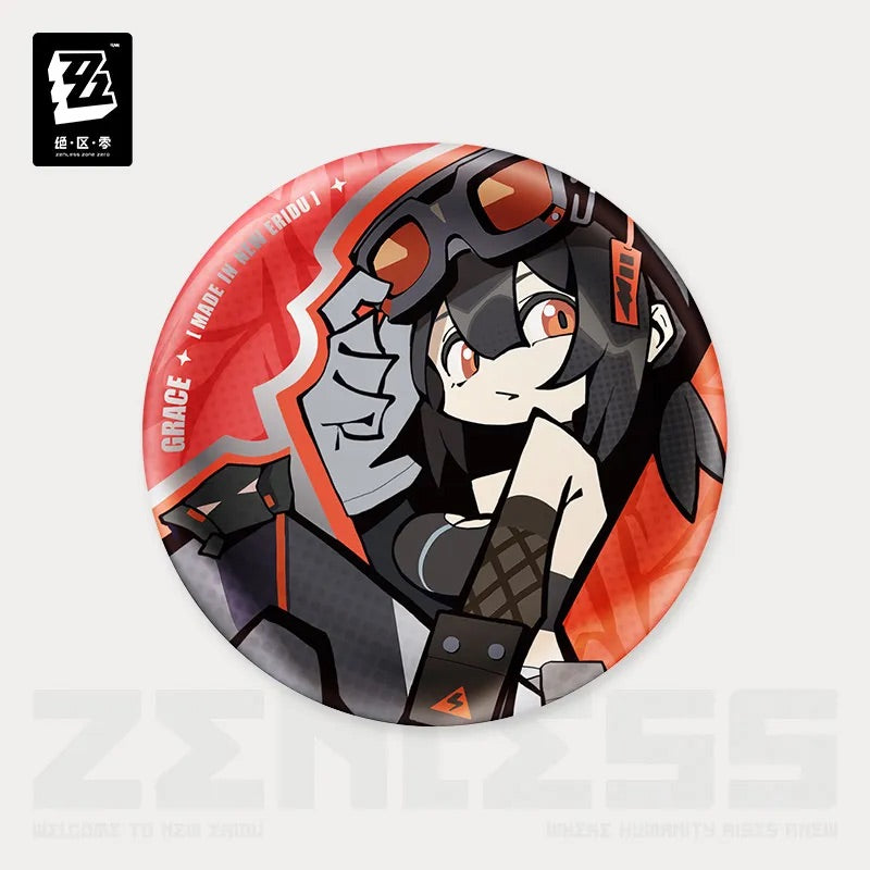 Zenless Zone Zero New Eridu Series Belobog Heavy IndustriesChibi Tinplate Badge