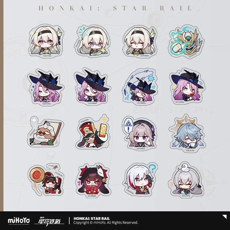 Honkai: Star Rail Pom-Pom Exhibition Series Chibi Sticker Box