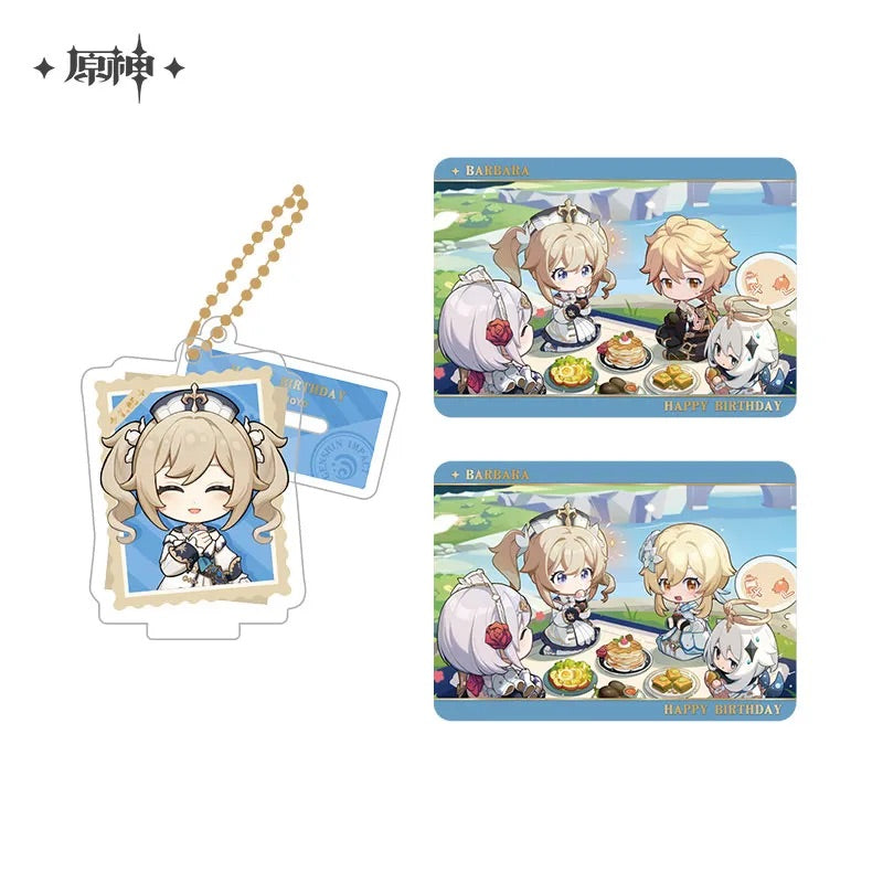 Genshin Impact Capturing the Good Times Series Stand Keychain& Collection Card