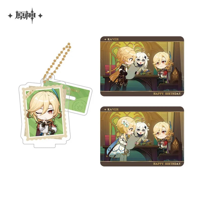 Genshin Impact Capturing the Good Times Series Stand Keychain& Collection Card