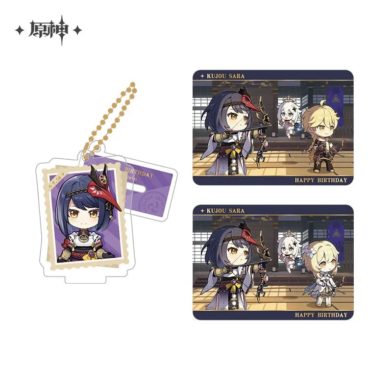 Genshin Impact Capturing the Good Times Series Stand Keychain& Collection Card