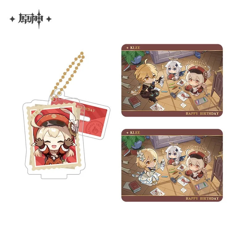 Genshin Impact Capturing the Good Times Series Stand Keychain& Collection Card