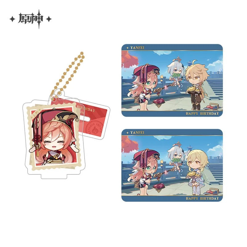 Genshin Impact Capturing the Good Times Series Stand Keychain& Collection Card