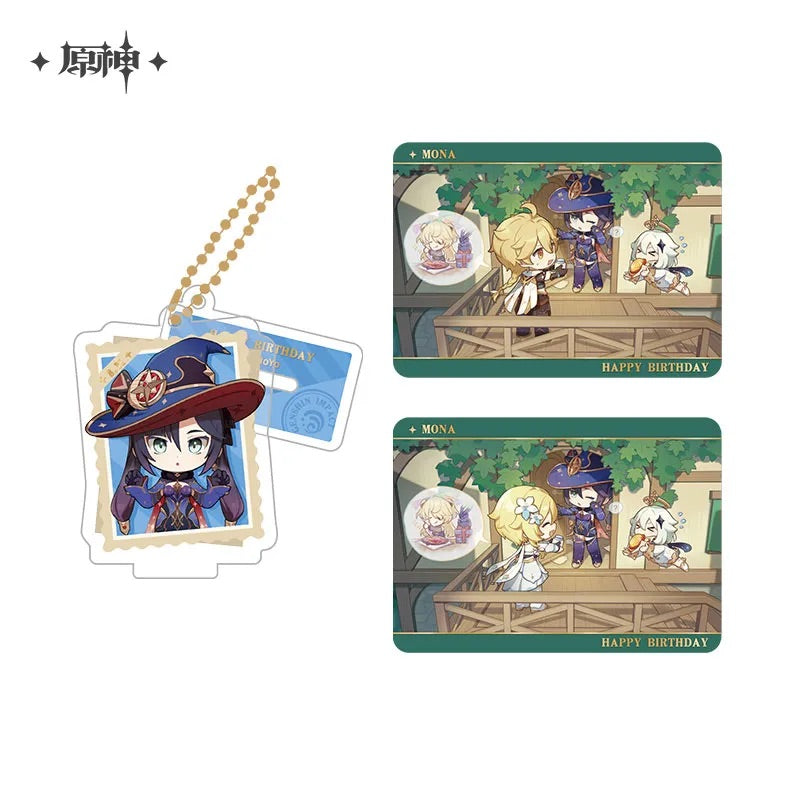 Genshin Impact Capturing the Good Times Series Stand Keychain& Collection Card