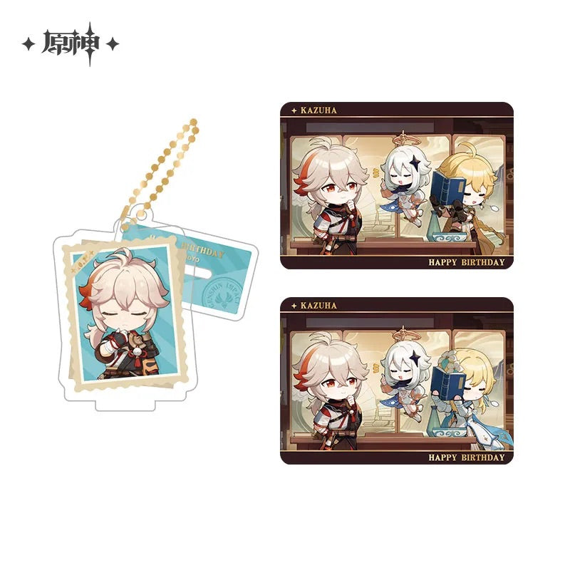 Genshin Impact Capturing the Good Times Series Stand Keychain& Collection Card